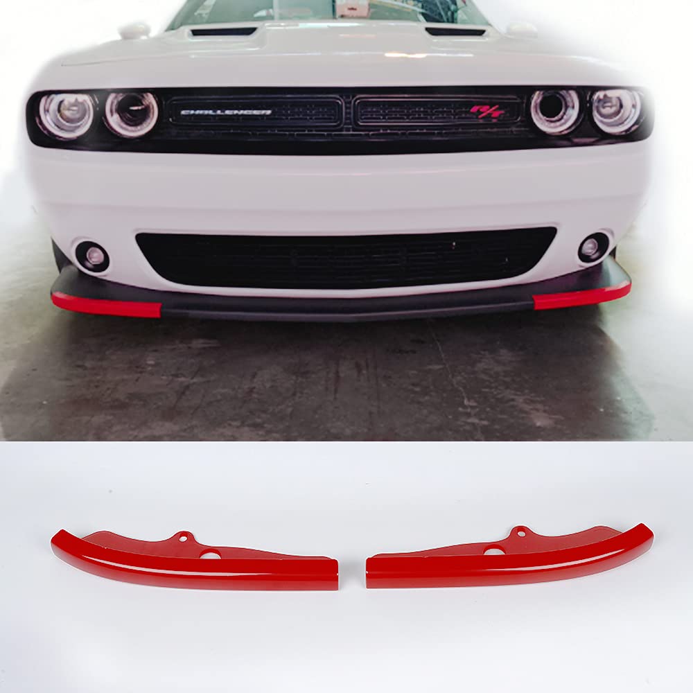 Voodonala Front Bumper Lip Splitter Protector Cover Replacement Part For 2015-2023 Dodge Challenger Scat Pack R/T Gt Srt Plus,No