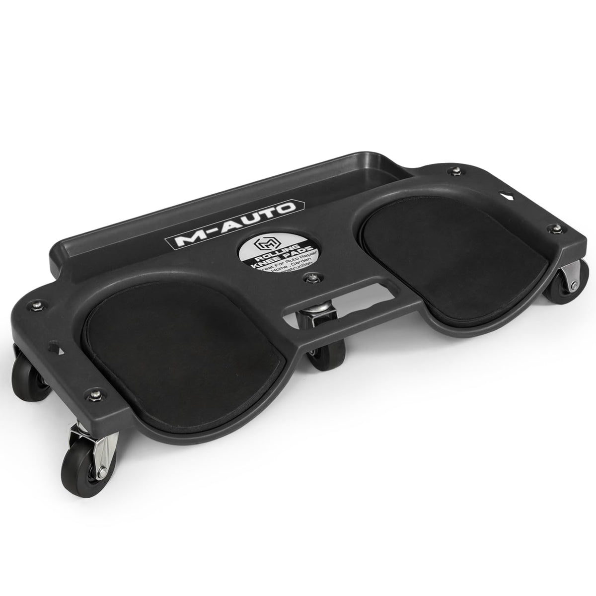 M-AUTO Rolling Knee Creeper Durable Knee Pads with Full 360 Degree Turn Casters and Tool Tray, Garage Kneeling Pads on Swivel Ca
