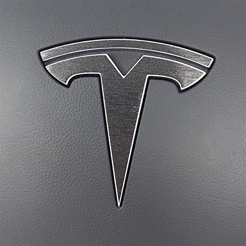 Logo Decal Wrap For Tesla Model Y, 11-Pc Set (Brushed Black)