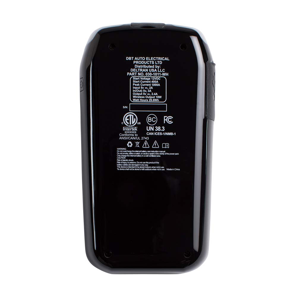 Battery Tender 1000 Amp Lithium Jump Starter - 8000Mah Portable Power Station - Wireless Device Charger 030-1011-Wh