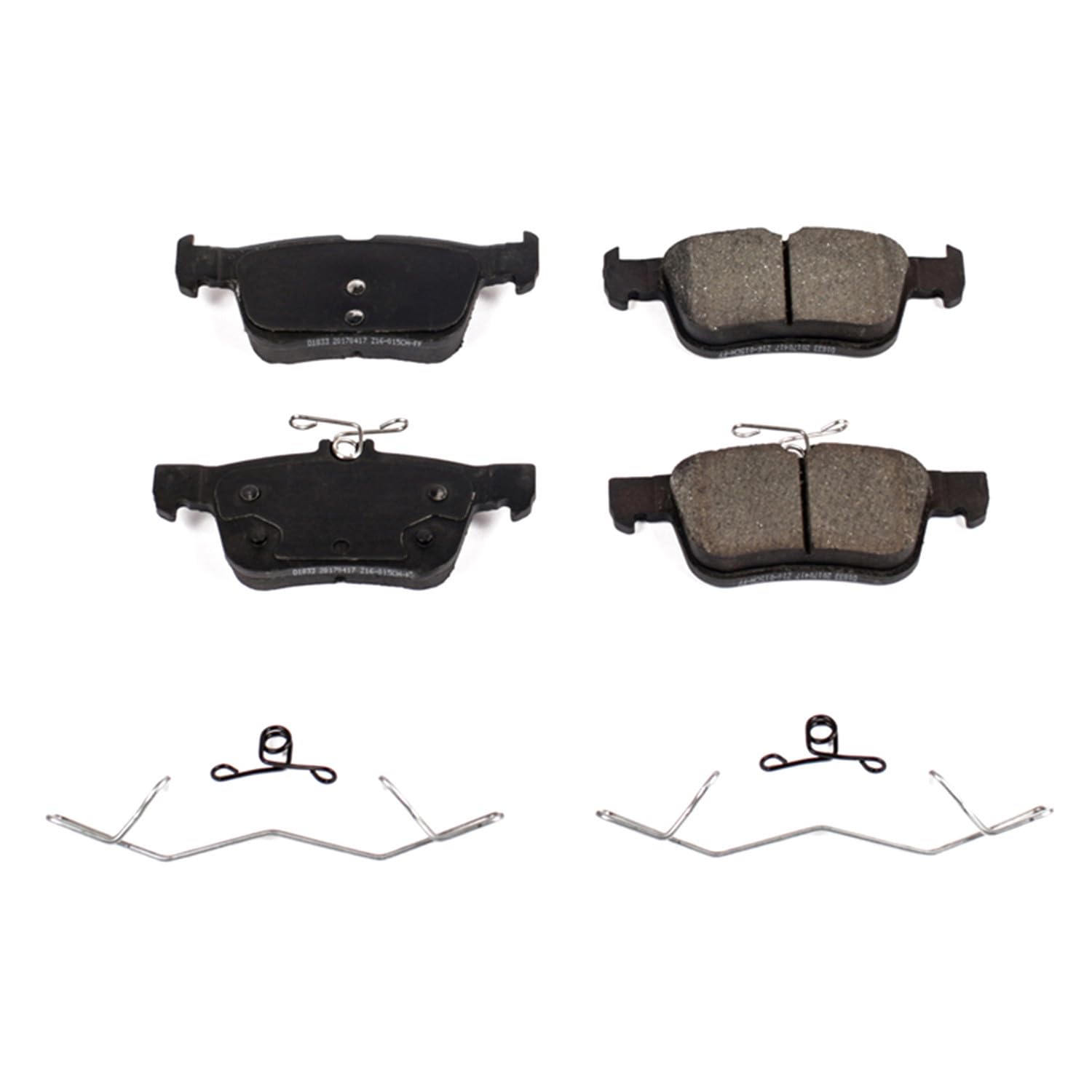 Power Stop 17-1833, Z17 Rear Ceramic Brake Pads with Hardware For Edge, Escape, Fusion, Police Responder Hybrid, SSV Plug-In Hyb