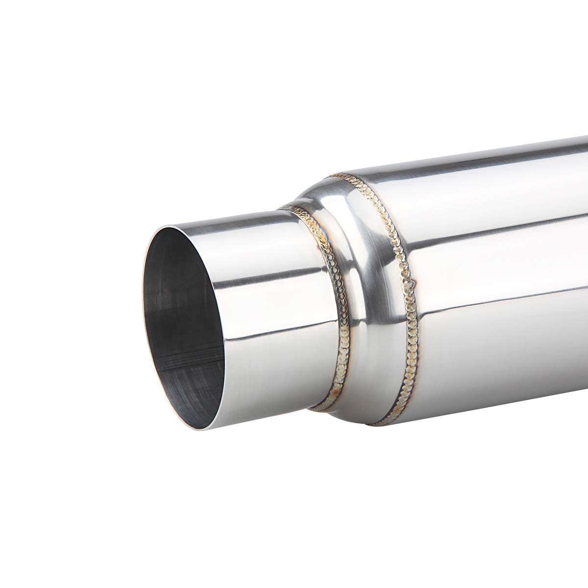 Lcgp 3'' Universal Resonator, Straight Through Performance Muffler, 16'' Overall Length