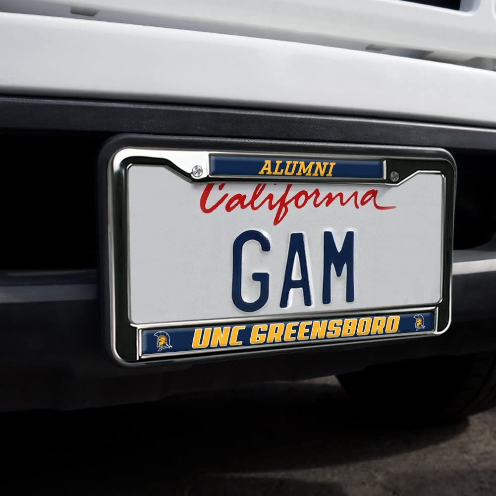 UNC Greensboro Alumni Design Full Size Standard License Plate Metal Frame