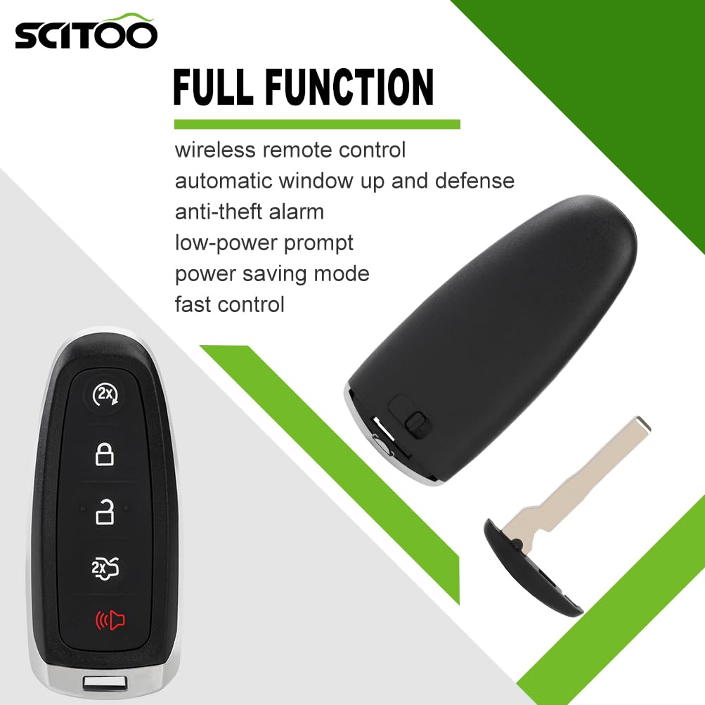 M3N5Wy8609 Keyless Entry Remote Key Fob For Ford C-Max Energi Escape Focus Se And Titanium Focus Maverick 2013-2017 1 Pcs 5 Butt