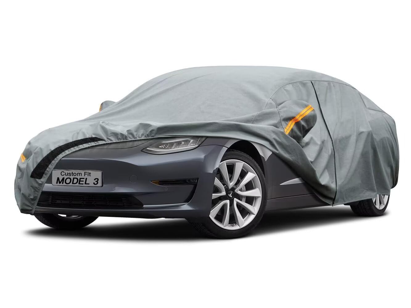 Kayme Heavy Duty Car Cover Waterproof All Weather, Custom Fit For Tesla Model 3, Outdoor Full Exterior Cover With Charging Port