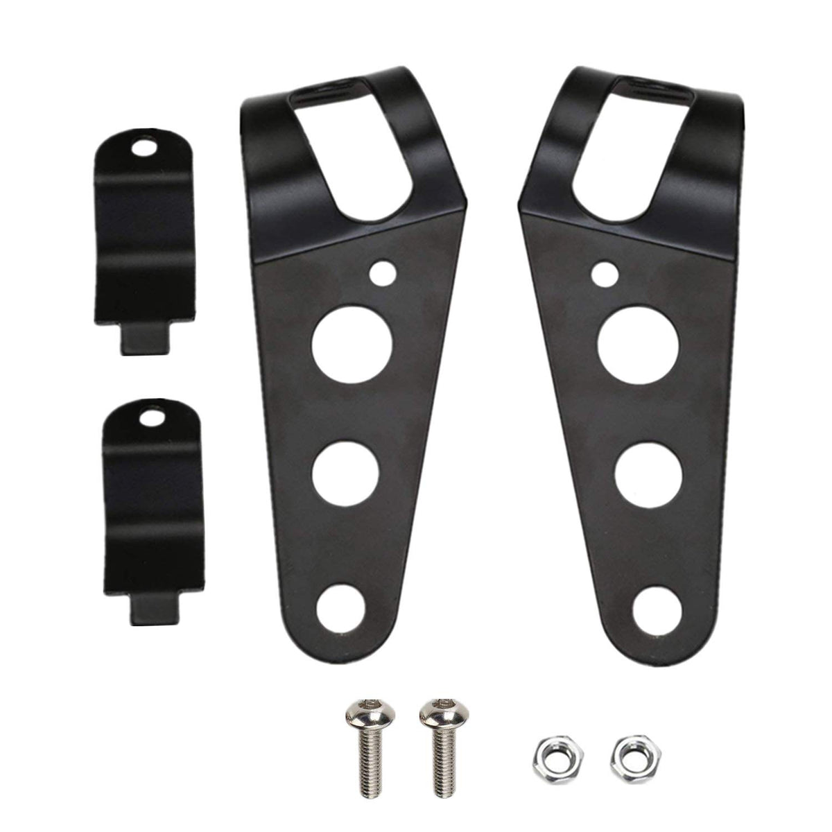 Osan Universal 35Mm-43Mm Motorcycle Headlight Mount Brackets Fork Ear For Chopper Cafe Racer - Black