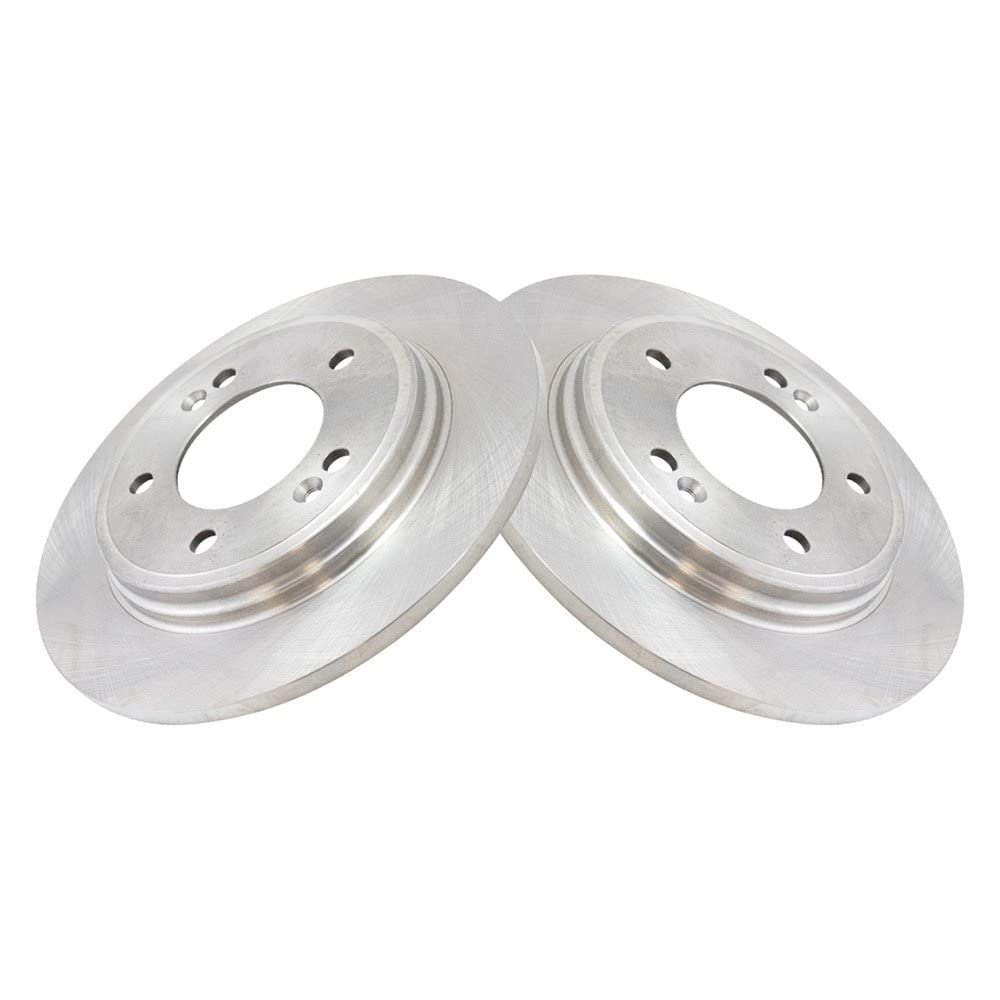 Trq Rear Brake Rotors Set Solid Compatible With 2017-2023 Hyundai Elantra 2017-2022 Ioniq 2019-2021 Veloster 2020 Kia Forte 2017