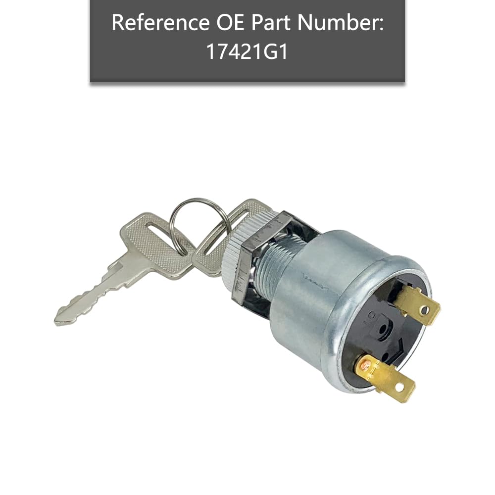 Ignition Switch Replace 17421G1 For E-Z-Go Ezgo Golf Cars 2 Prong 4 Key Free Terminals Carabiner