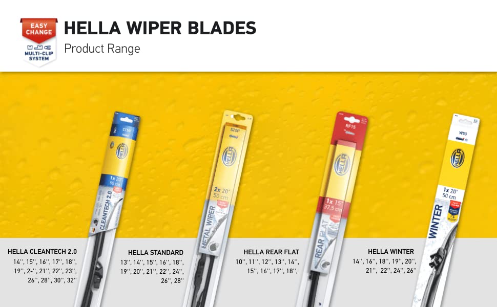 Hella 9Xw398114016T Rear Wiper Blade - 16'', (Pack Of 1)