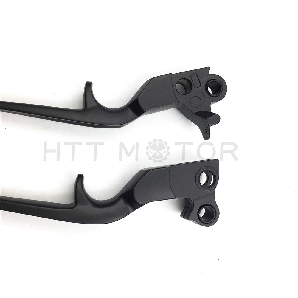 Httmt Mt241-021- New Black Brake Clutch Lever Compatible With Harley Custom Flhr Road King Ultra And Touring