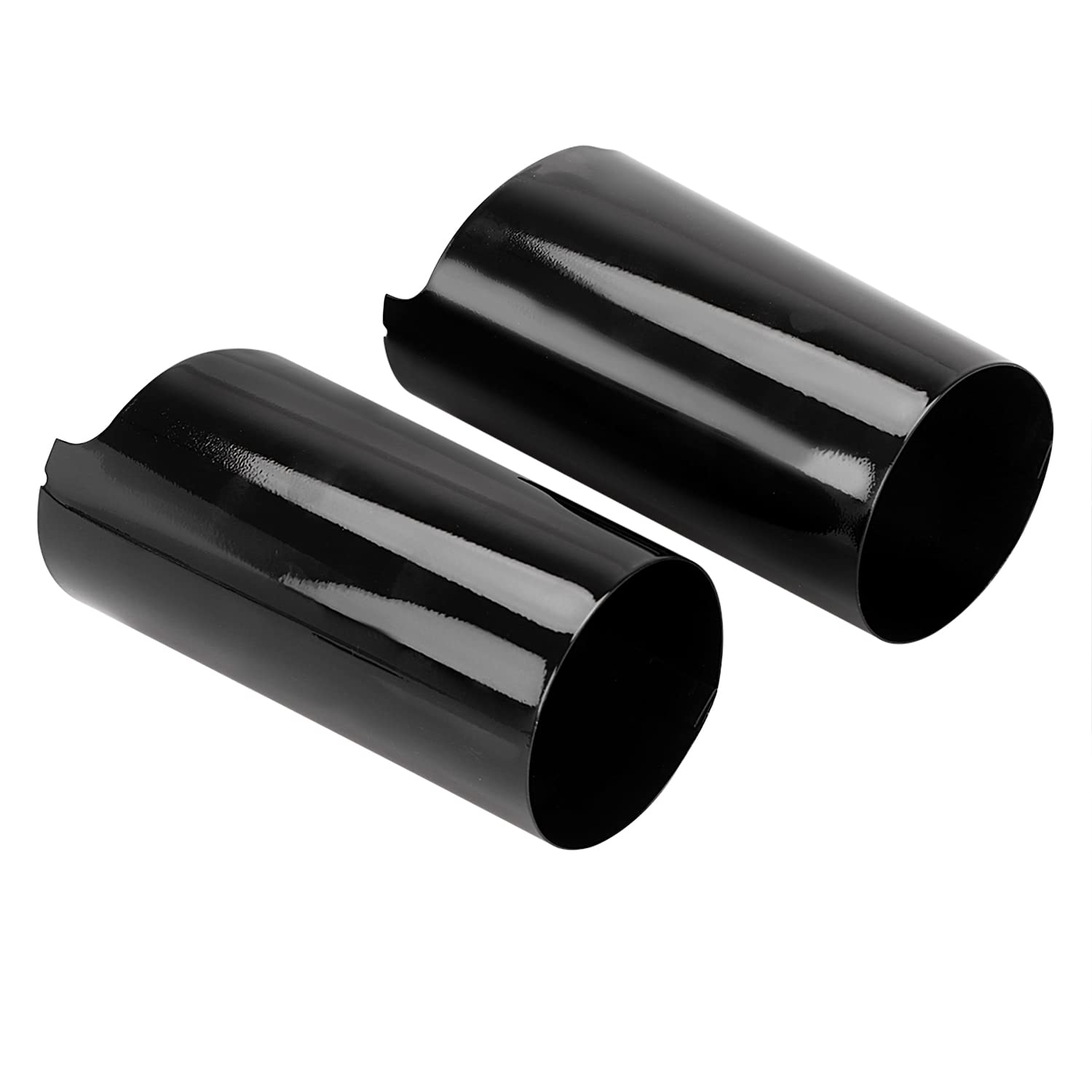 SHMTOOL Gloss Black Upper Fork Slider Covers Cow Bells for Harley Touring Street Glide Road Glide Electra Glide Tri Glide 2014-L
