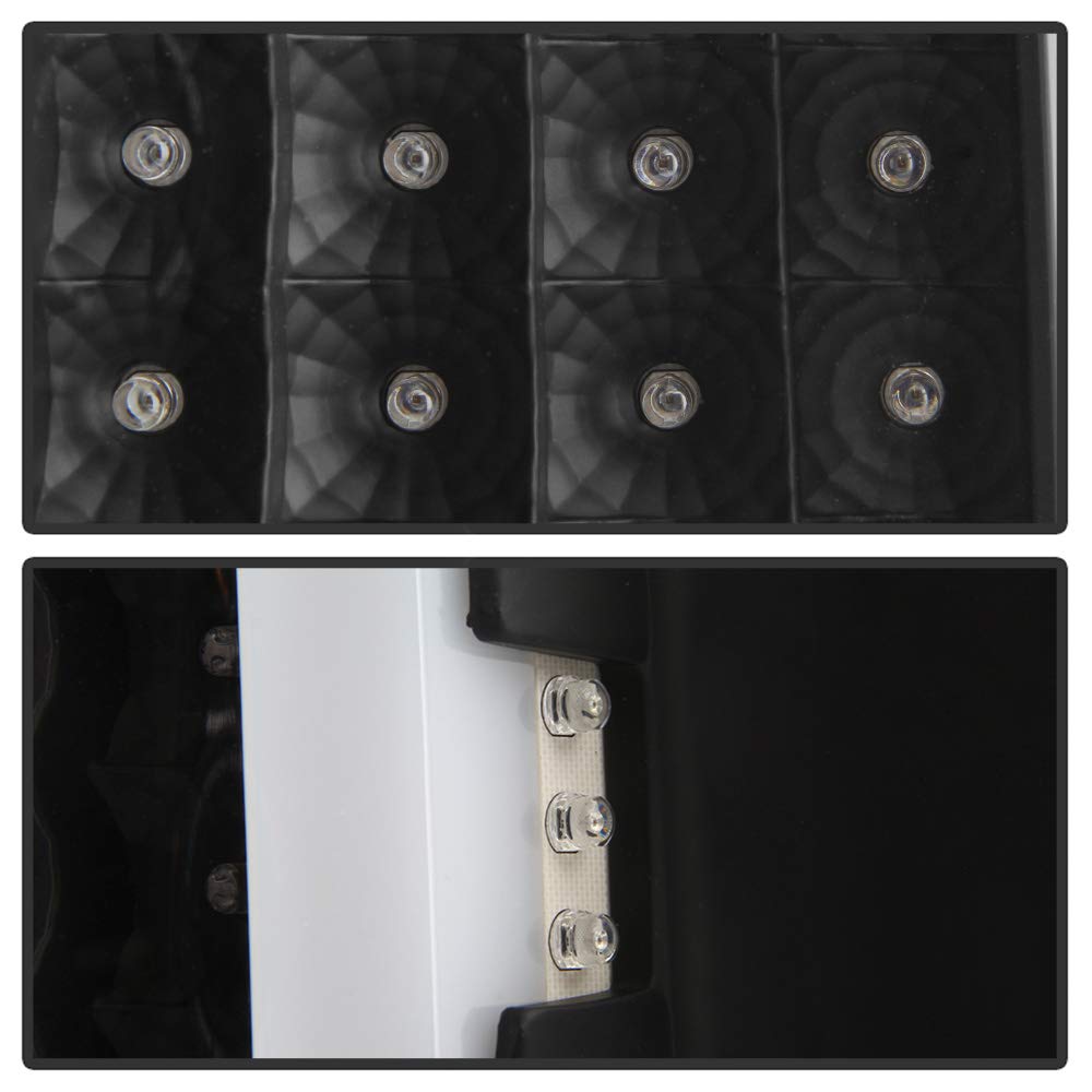 Acanii - For [Factory Led Model] 2013-2018 Dodge Ram 1500 2500 3500 Black Led Tube Tail Lights Brake Lamps Left+Right