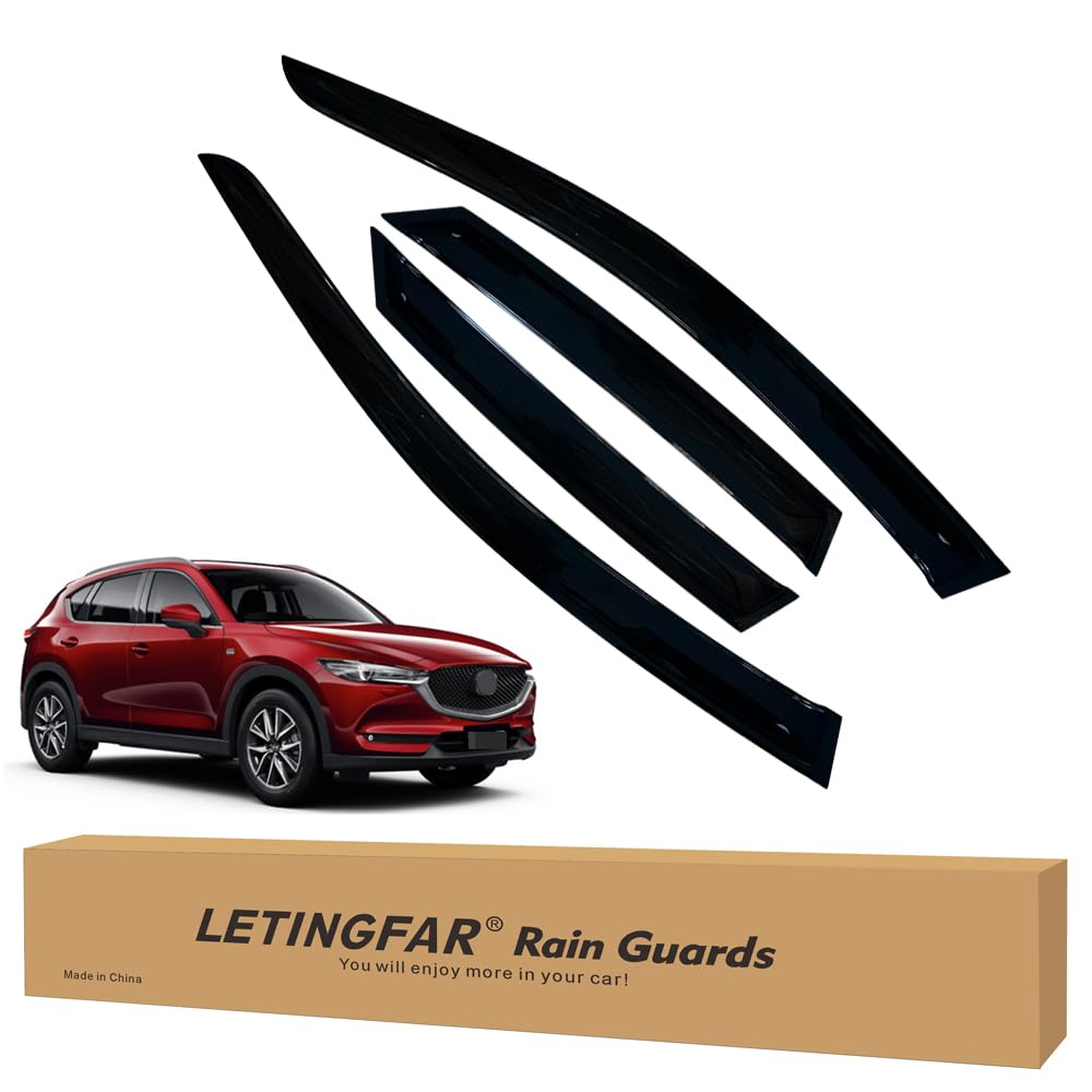 LETINGFAR Window Visors Rain Guards for Mazda CX30 2020 2021 2022 2023 2024 Accessories, Wind Deflectors Vent Shades for Mazda C