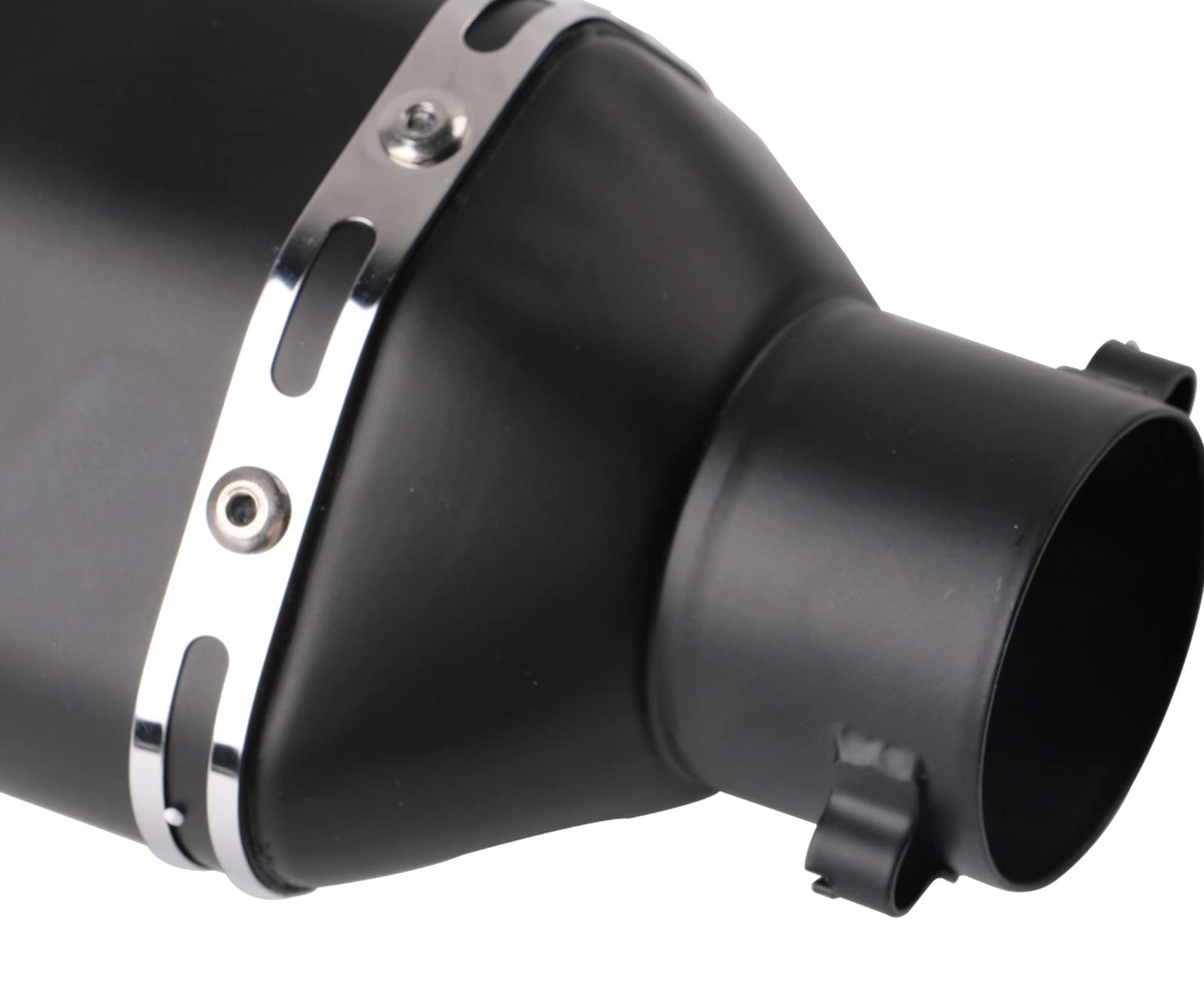 Exhaust Muffler 1.5-2Inlet With Removable Db Killer For Street/Sport Motorcycles And Scooters With 38,51Mm Diameter Exhaust Pipes(Matt Black)