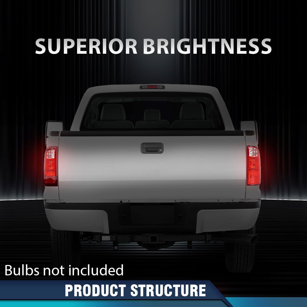 Pit66 Tail Lights Compatible With Ford F250 F350 F450 F550 2008-2016 Rear Light Lamp Assembly Drive & Passenger Side,Bc3Z13404A,