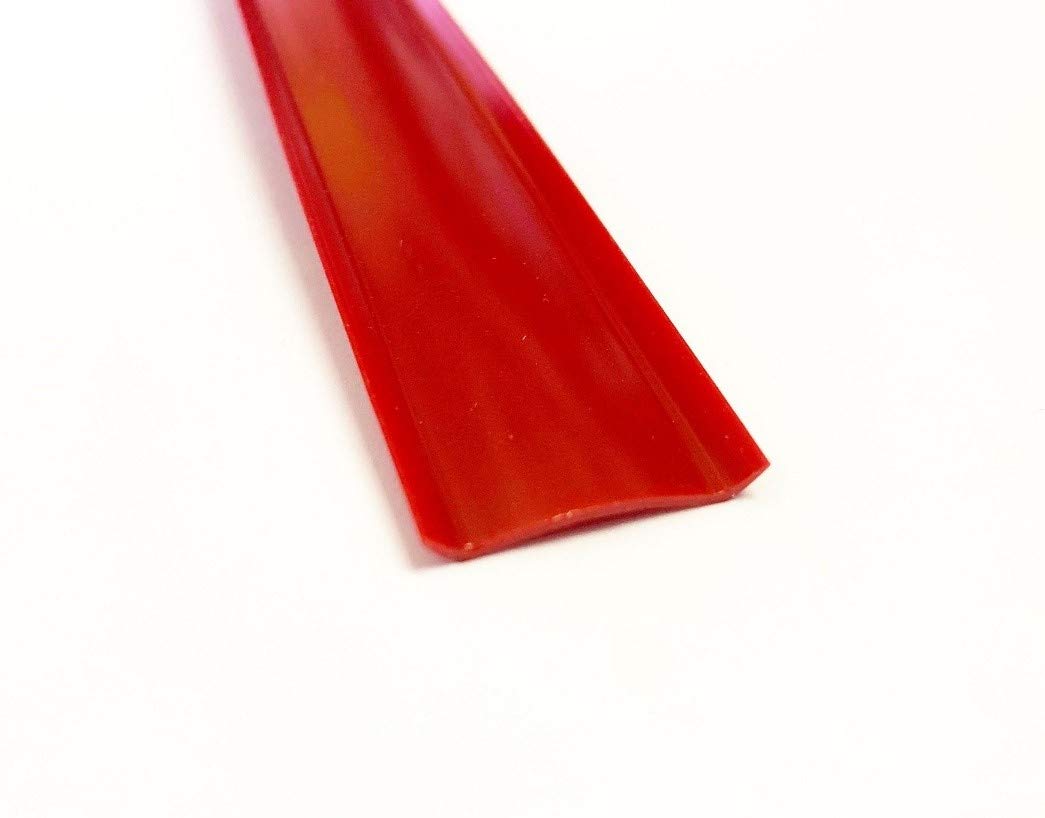 Qpn Red Vinyl 7/8" Insert Molding Trim Screw Cover Rv Camper Travel Trailer (50 Ft, Red)