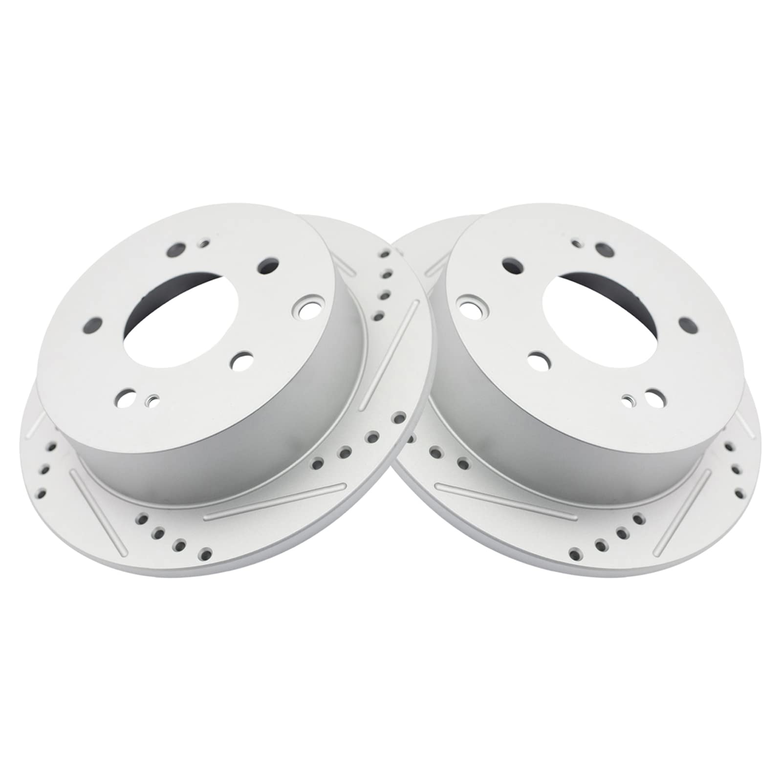 Trq Rear Performance Brake Rotors Set Premium G-Coated Compatible With 2006-2012 Mitsubishi Eclipse 2004-2012 Galant