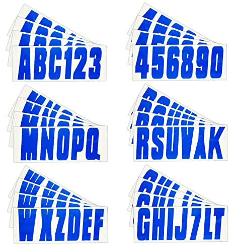 Hardline Products Series 350 Factory Matched 3-Inch Boat & Pwc Registration Number Kit, Solid Blue - Blu350Ec