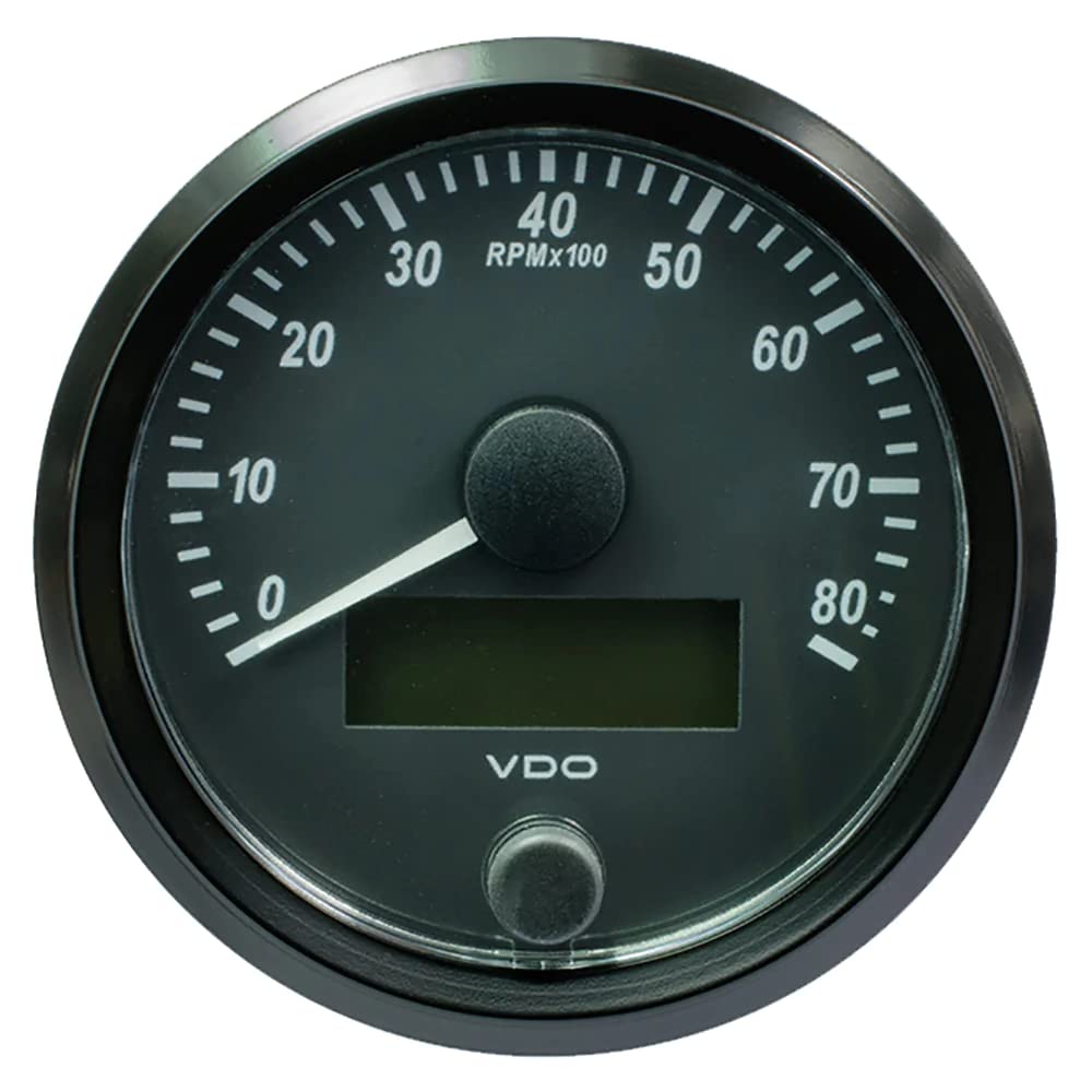 Vdo Singleviu 80Mm (3-1/8'') Tachometer - 8000 Rpm