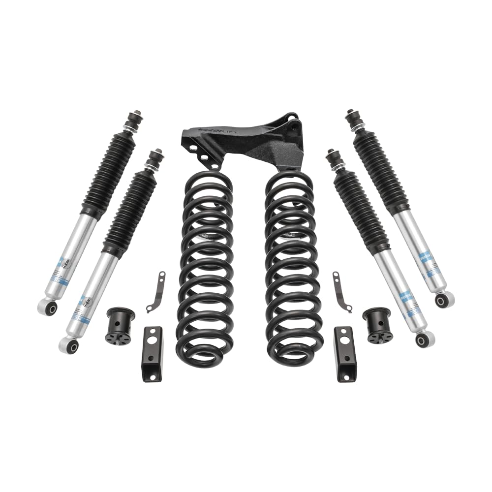 Readylift 46-2724 2.5'' Coil Spring Front Lift Kit With Bilstein Front And Rear Shocks And Front Track Bar Bracket For Ford F250/F350 Diesel 4Wd