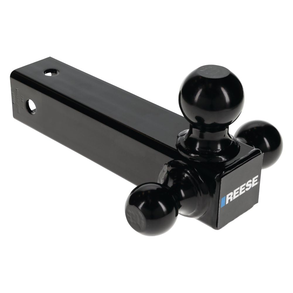 REESE Towpower 7068820 Tri-Ball Trailer Hitch Ball Mount, (1-7/8 Inch, 2 Inch, 2-5/16 Inch Trailer Hitch Balls), Fits 2-1/2 Inch Square Receiver, 14,000 lbs. Capacity