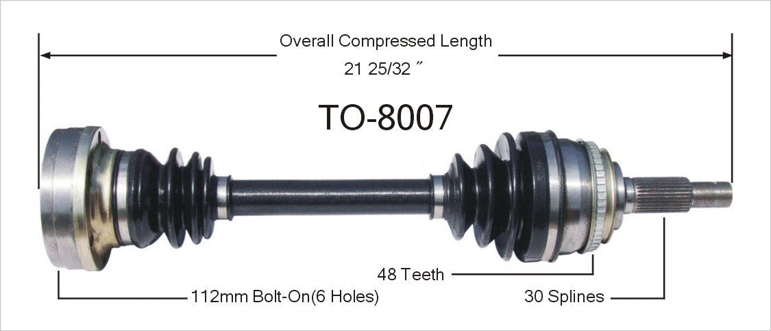 Surtrack To-8007 Cv Axle Shaft