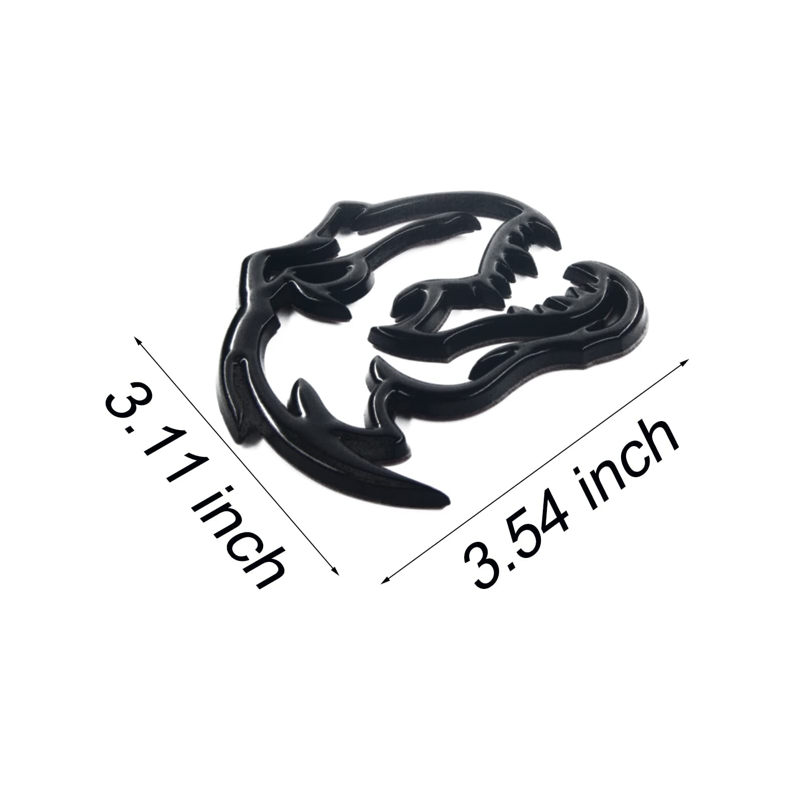 Shenwinfy Redeye Dinosaur Metal Emblem for Dodge RAM TRX 1500 2500 3500 - Black Redeeye-1