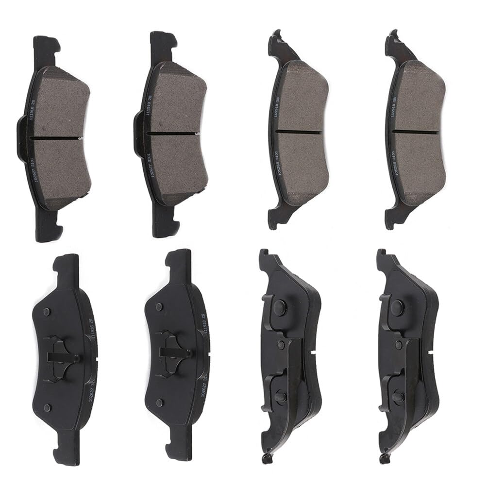 Automuto 8Pcs Front & Rear Semi-Metallic Disc Brake Pads Set D858 D857 For Chrysler Town & Country, Dodge Caravan And Grand Cara