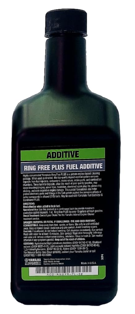 YAMAHA Yamalube Ring Free Plus Fuel Stabilizer & Conditioner, 32 oz Bottle - Premium Fuel Additive for Engine Performance