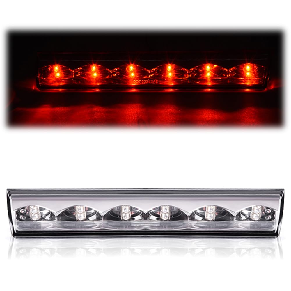 G-Plus Led Third 3Rd Brake Light Compatible With Leer, Are, Century, Jason And Astro At-Led-36R, At-Led-36R-01 Clear Lens Chrome