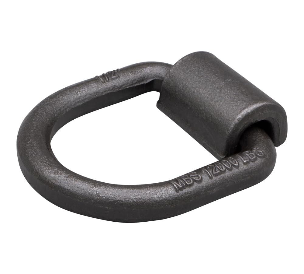 Mytee Products (100 Pack) 1/2'' Heavy Duty Weld-On Forged D Ring 12,000 Lbs For Trailers, Trucks, And Cargo Tie Downs