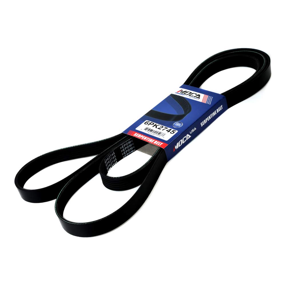 MOCA 6PK2745 EPDM Serpentine Belt Fit 89-91 for Buick Century 3.3L & 96-00 for Chevy C2500/C3500 & for GMC C2500/C3500 7.4L & 00