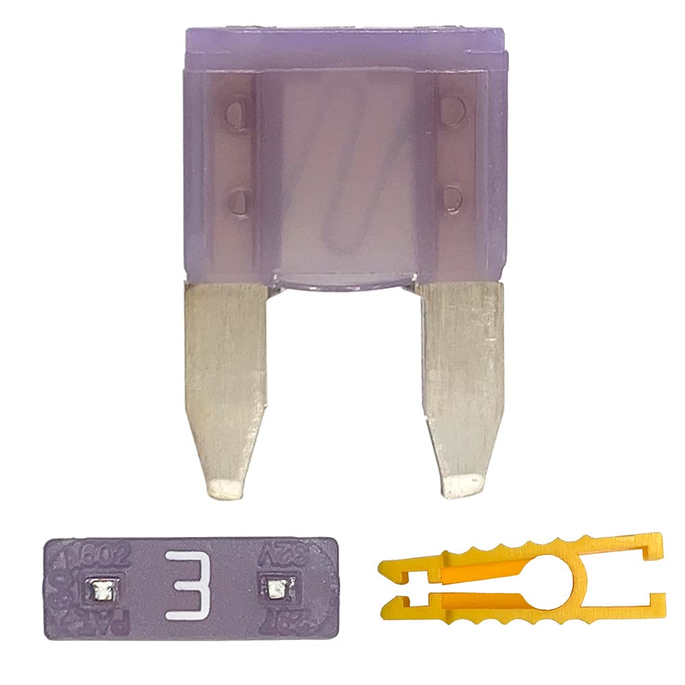 20Pcs 3A Mini Blade Fuse And 1 Fuse Puller Atc/Ato 32V 3Amp Fast Blow For Automotive Car Truck Suv