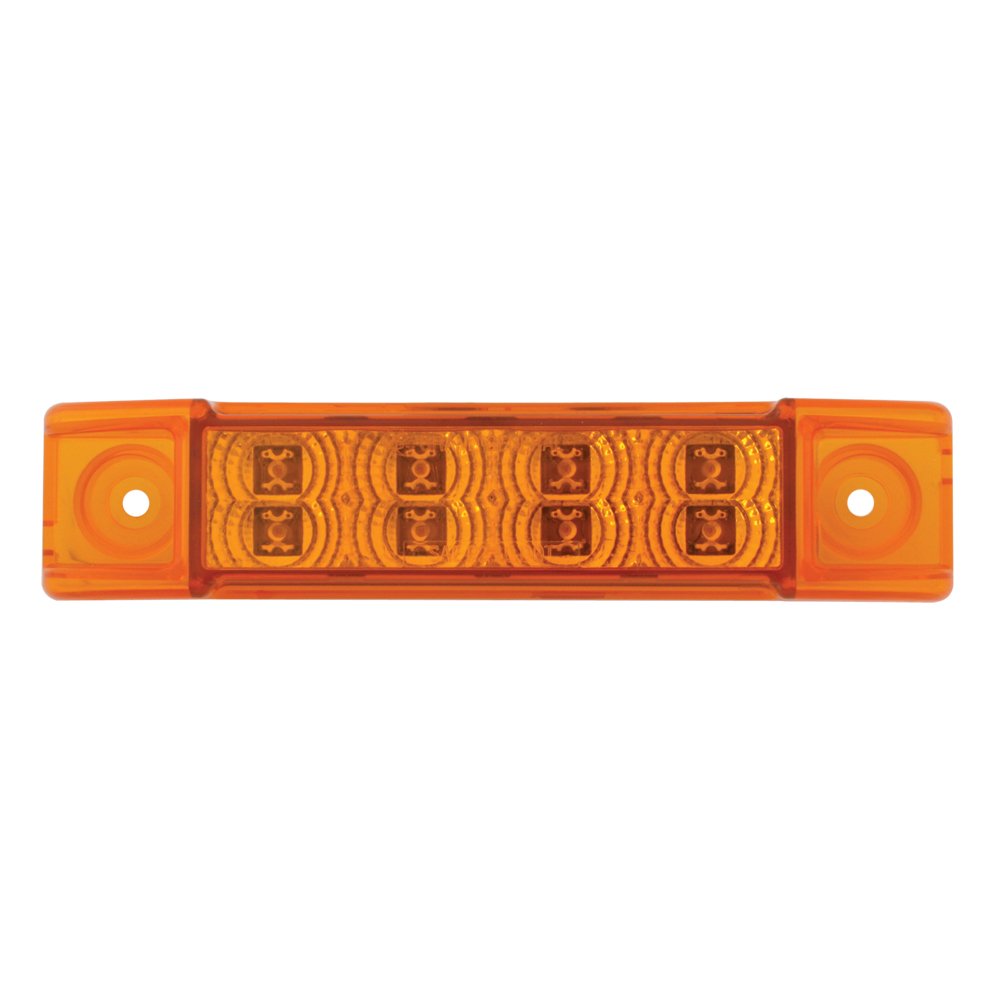 Gg Grand General 76270 6 Inches Rectangular Spyder Amber/Amber 8 Led Marker Light