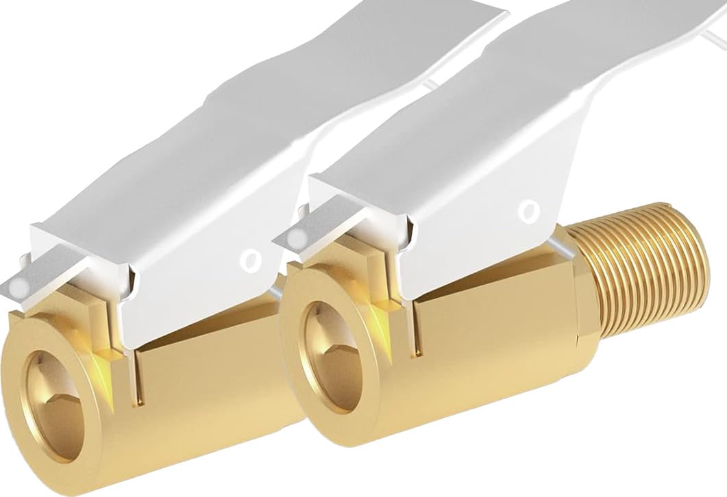 Hiyitks Air Chuck With Clip Adapter, Brass Locking Tire Inflator Nozzle Adapter Connect, No Leakage 250 Psi Tire Chucks For Vehi