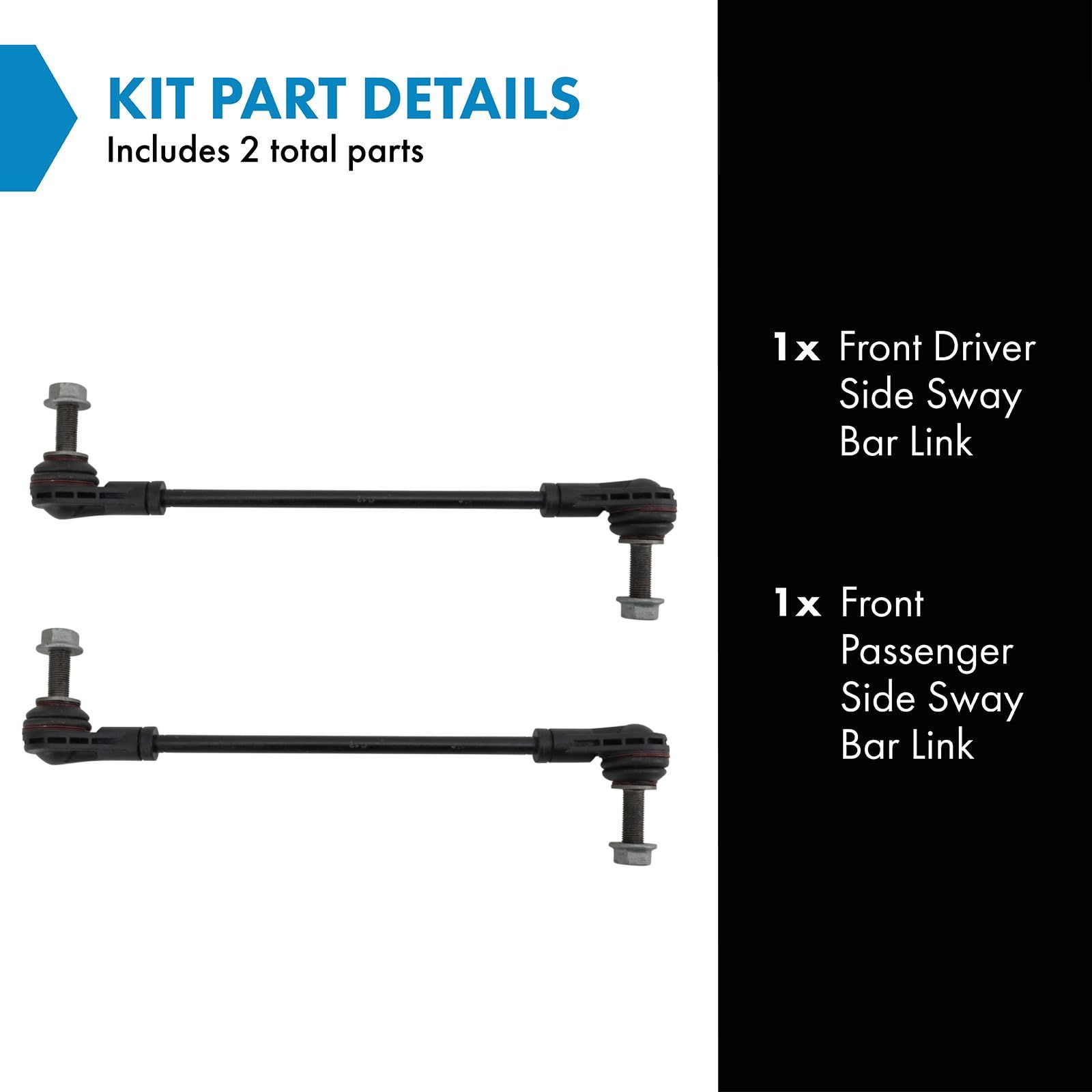 Trq Front Sway Bar Stabilizer Link Set Compatible With 2021-2023 Ford Bronco Sport 2020-2023 Escape 2022-2023 Maverick Mustang M