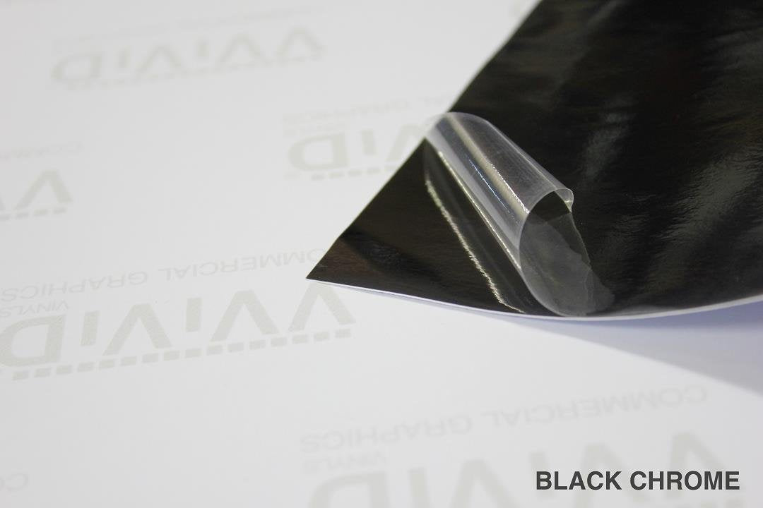 VViViD Black Mirror Chrome Cast Vinyl Wrap Self-Adhesive Film Air-Release Bubble and Air-Free 3MIL (6ft x 5ft)