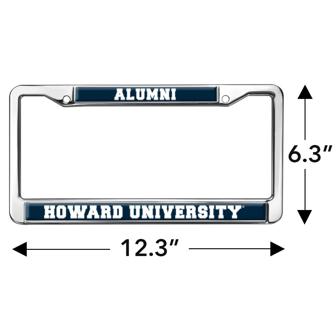 Howard University Alumni Logo Full Size Standard License Plate Metal Frame