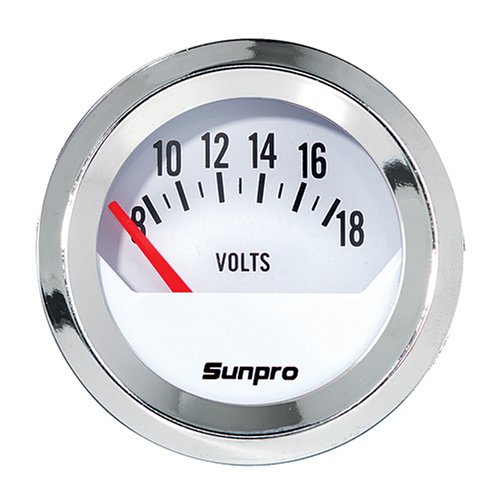 Sunpro CP8205 StyleLine Voltmeter  White Dial