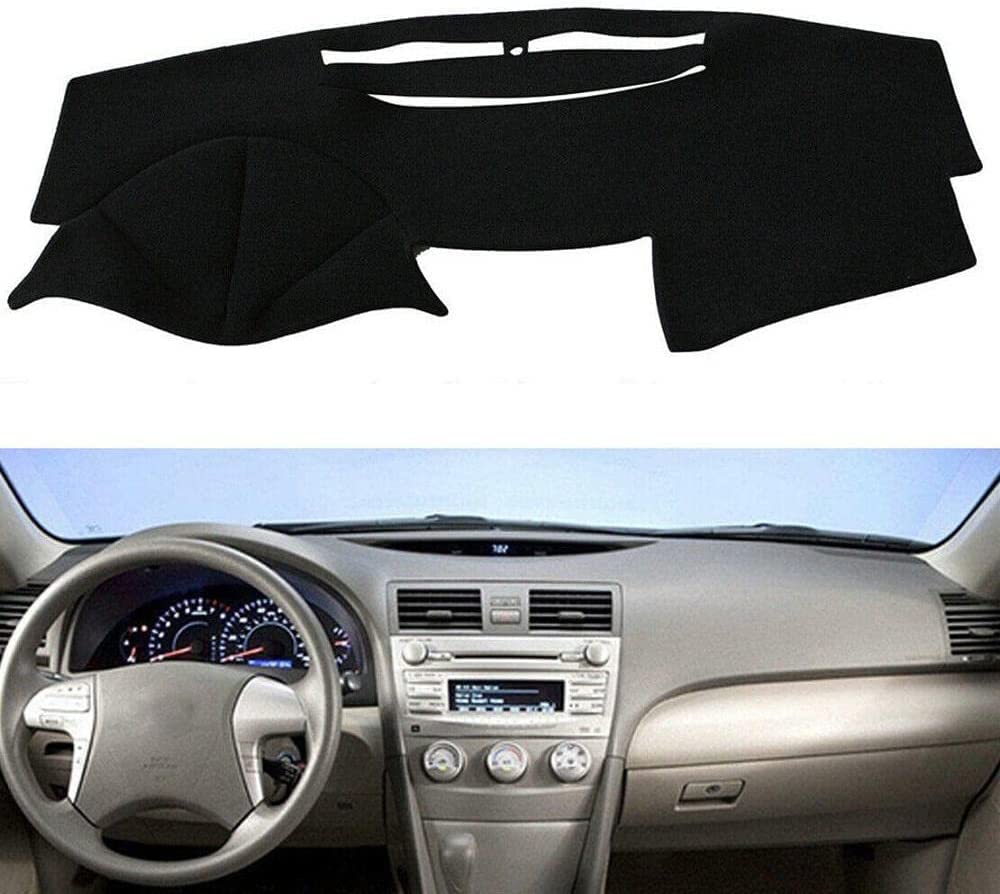 Jiakanuo Auto Car Dashboard Cover Mat Anti Slip/Anti-Vertigo Dash Board Cover Mat Pad Dashboard Carpet Sunshield Protector Custom Fit For Toyota Camry 2007,2008,2009,2010,2011(Black)