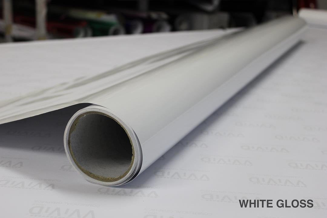White Gloss 5 Feet X 9 Feet Vinyl Wrap Roll With Air Release Technology
