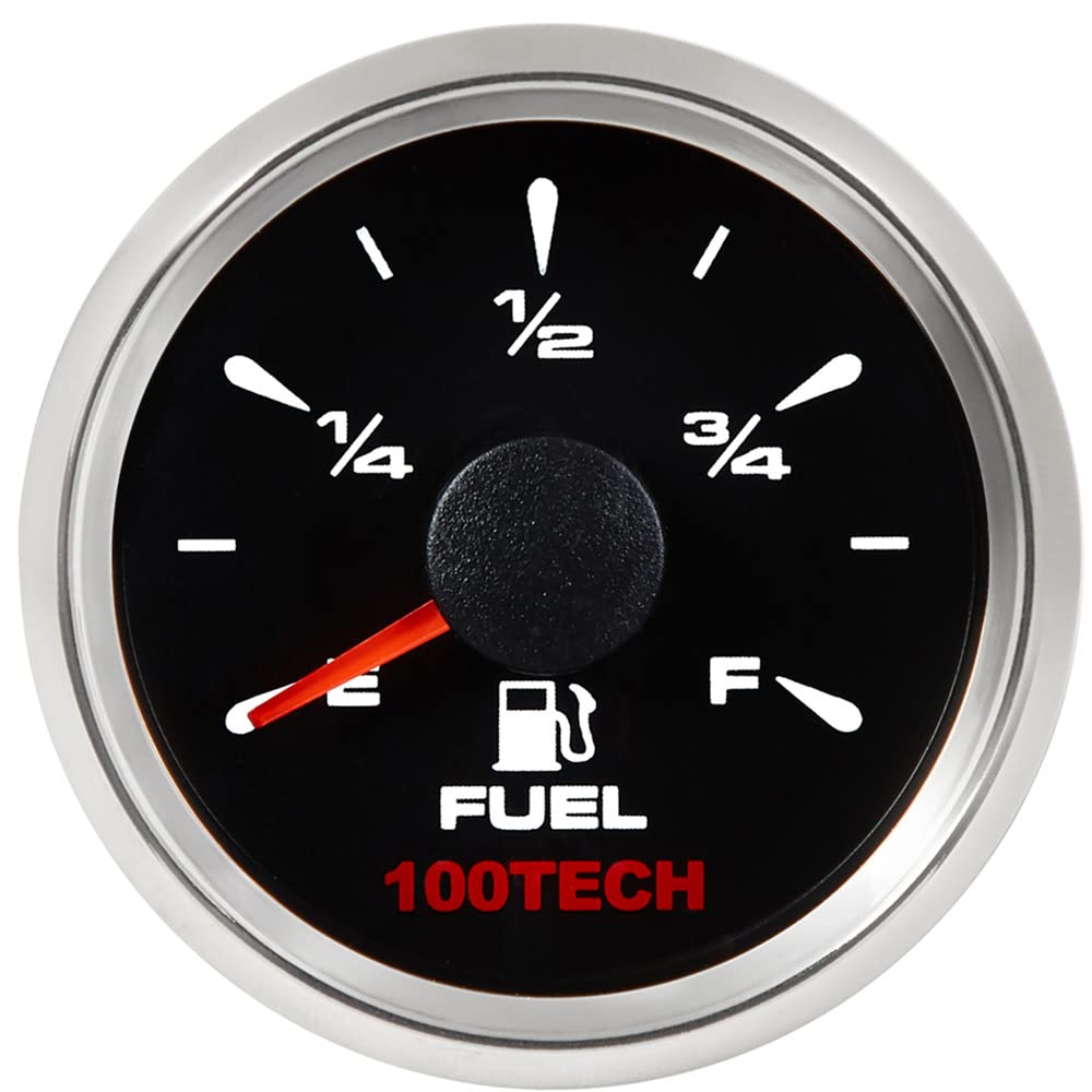 100TECH Fuel Level Gauge 240-33 ohms Boat Fuel Gauge Fuel Gas Gauge Aftermarket Marine Automotive Replacement Gauge 240-33ohm 0-