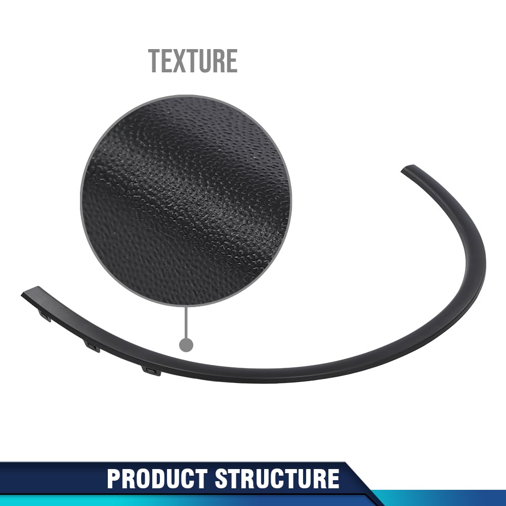 Pit66 Black Fender Trim Compatible With Dodge Durango 2011-2021 Ch1291112, Ch1290112, 57010620Ae, 57010620Ad, 57010621Ae, 570106