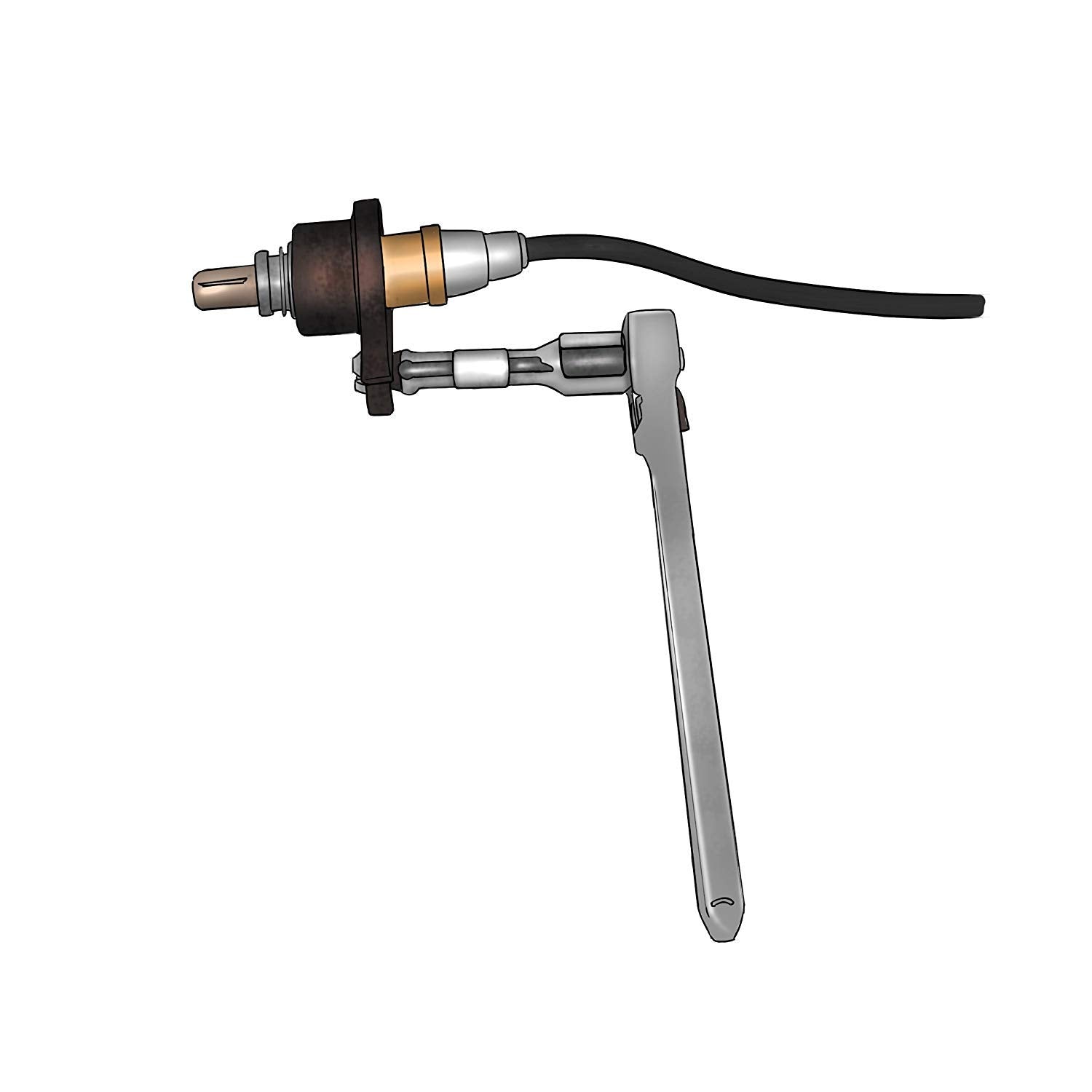 ARES 70039-3/8-Inch Drive by 7/8-Inch (22mm) Offset Oxygen Sensor Socket - Wire Gate Accesses Sensor from Side, Preventing Damag