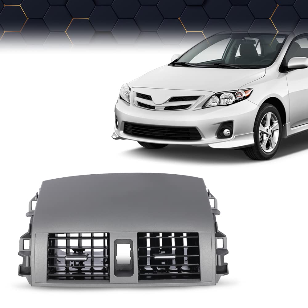 Pit66 Dashboard Dash Center A/C Air Vent Upper Bezel Trim Compatible With Toyota Corolla 2009 2010 2011 55435-02220, 55436-02180