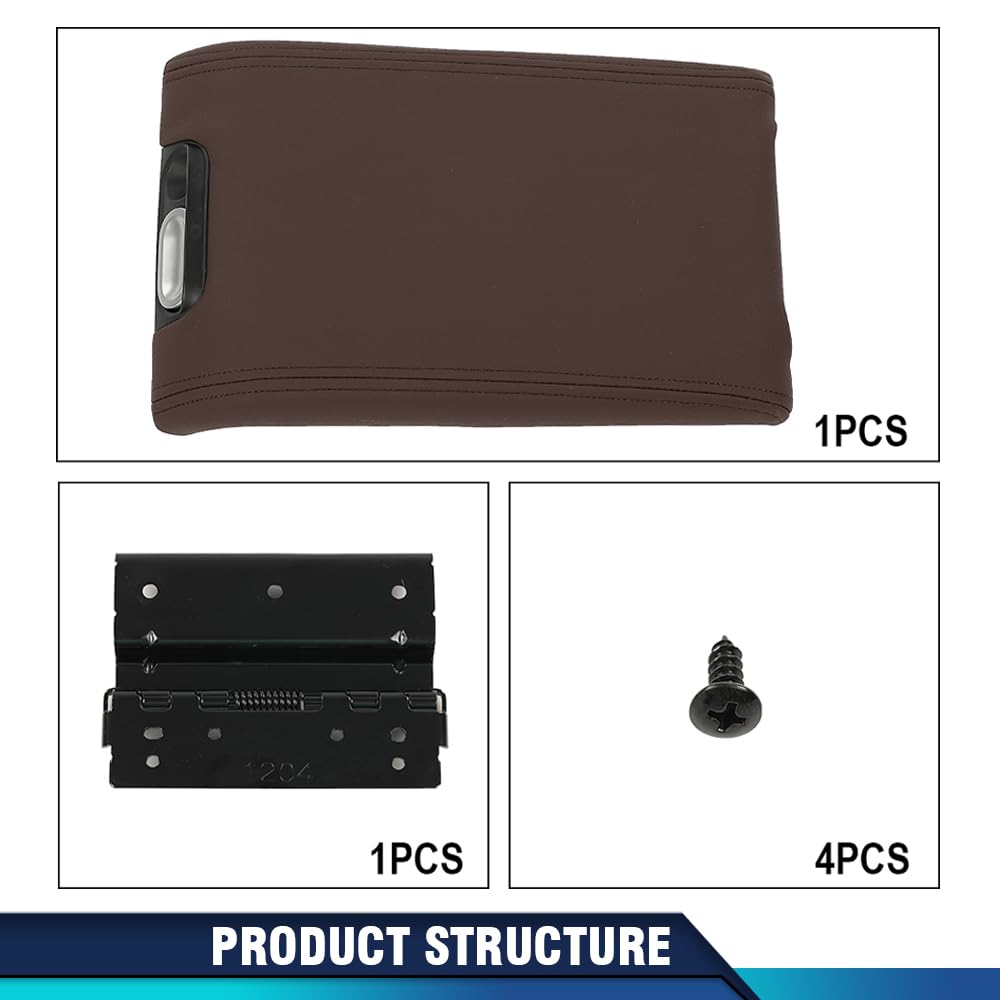 Pit66 Center Console Armrest Lid Cover Compatible With Ford F150 2009-2014/Fit Lincoln Mark Lt 2010-2014, Fit For Flow Through C