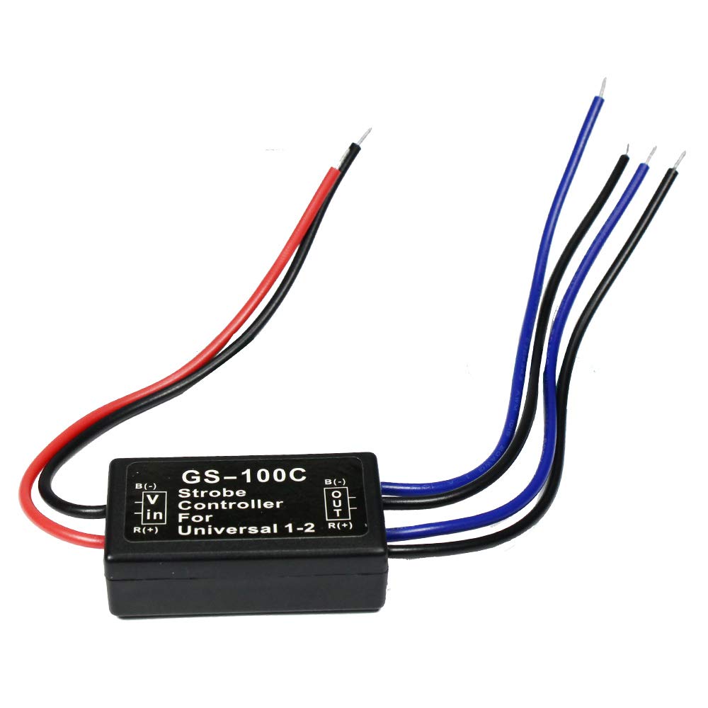 Huiqiaods 12V Gs-100C Flash Strobe Controller Auto Car Flasher Module For Led Brake Light Tail Stop Light