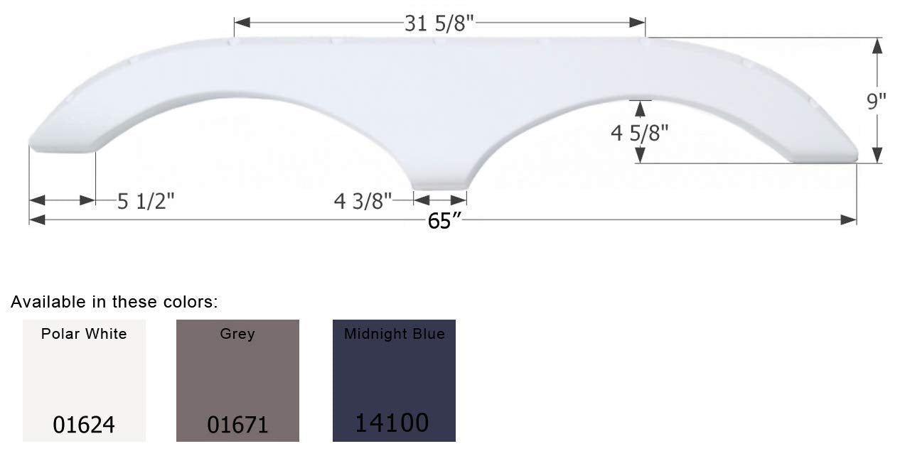 Icon 01671 Tandem Axle Fender Skirt Fs770 For Pilgrim - Pilgrim Gray