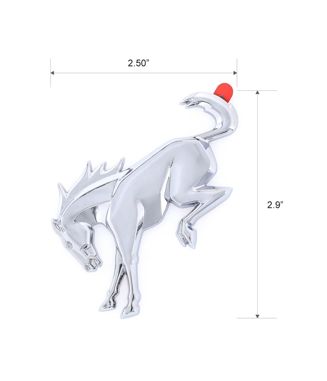 Ford Bronco Chrome Logo Plastic Emblem. Industrial Strength 3M Adhesive Backing