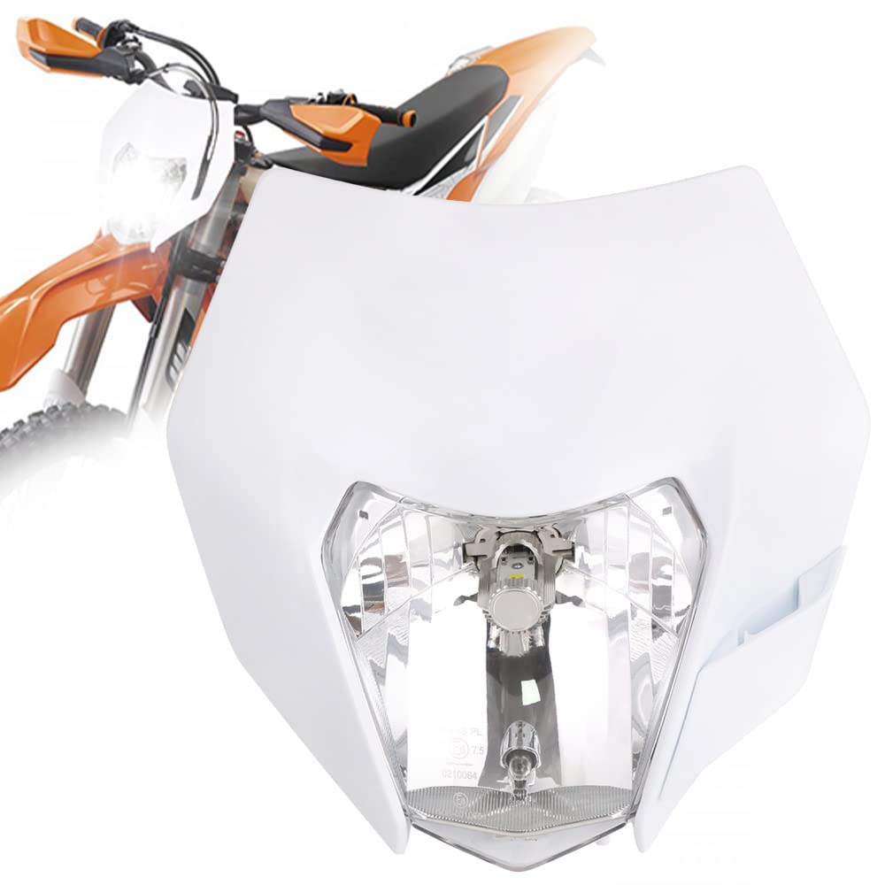 AnXin Dirt Bike Headlight,Motorcycle Headlight Headlamp Universal for SX SXF XC XCW EXC XCF CRF YZF KLX RMZ TX 50 85 125 150 250